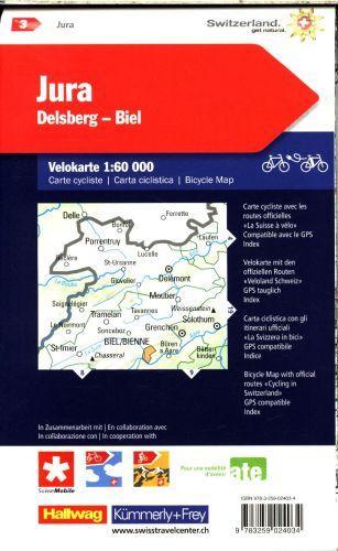 Produktbild Velokarte Jura-Delsberg-Biel