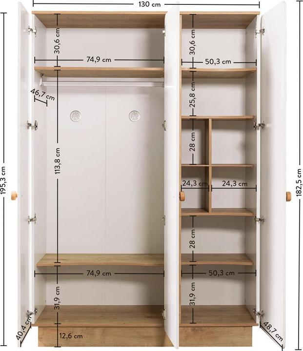 Immagine prodotto Cilek Armadio per bambini Natura a 3 ante (136 cm)