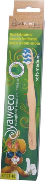 Yaweco Kinder Holz-Zahnbürste Nylon Mittelweich - 1 Stück - (Mittel, 1 x)