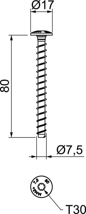 Actual product image OBO Bettermann Fire protection screw anchor (50 Screws per piece)