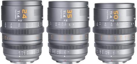 Immagine prodotto Sirui VP-1-3G VISION PRIME T1.4 Full-frame Cine Lens 24mm&35mm&50mm Grey Wechsel Mount (C-mount, Full-frame)