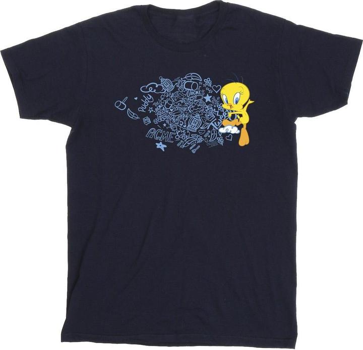 Actual product image Looney Tunes Mens ACME Doodles Tweety T-Shirt (S)
