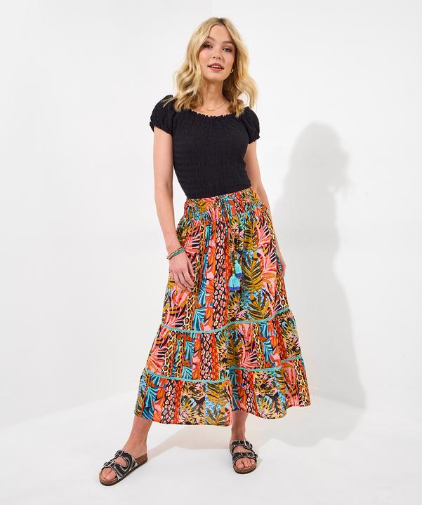 Produktbild Joe Browns Tropical Print Lace Insert Tiered Maxi Skirt (46)