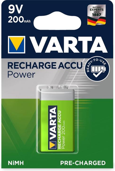 Varta Recharge Accu Power (1 Stk., 9V Block, 200 mAh)