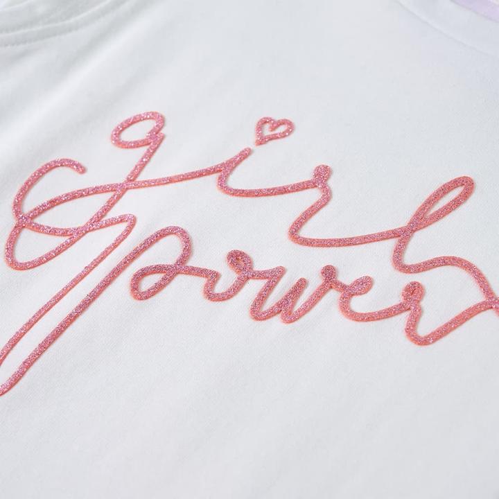 Produktbild VidaXL Kinder-T-Shirt mit Rüschenärmeln Ecru 128,Material: 95 (128)