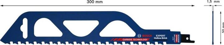 Actual product image Bosch Professional Zubehör EXPERT 'Hollow Brick' S 1243 HM reciprocating saw blade, 1 piece