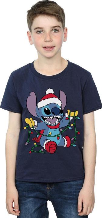 Produktbild Disney Lilo And Stitch Christmas Lights TShirt Jungen (140, 146)
