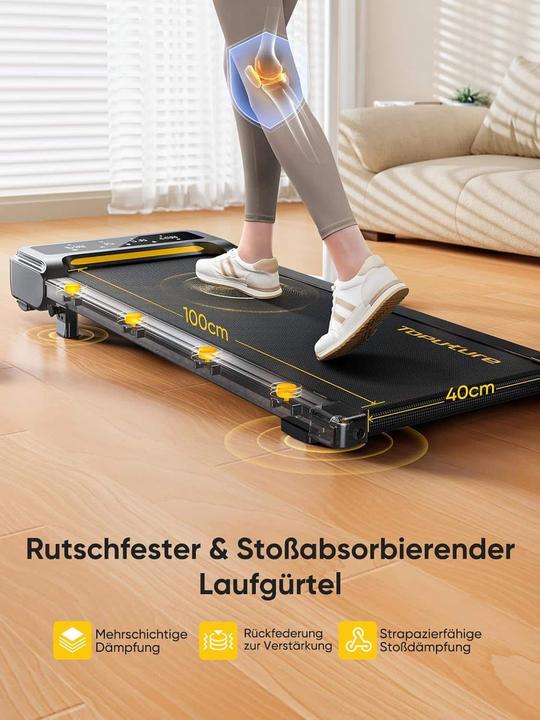 Immagine prodotto Mara Vital Elektrisches Laufband mit Neigung inkl. Fernbedienung und App, keine Montage erforderlich