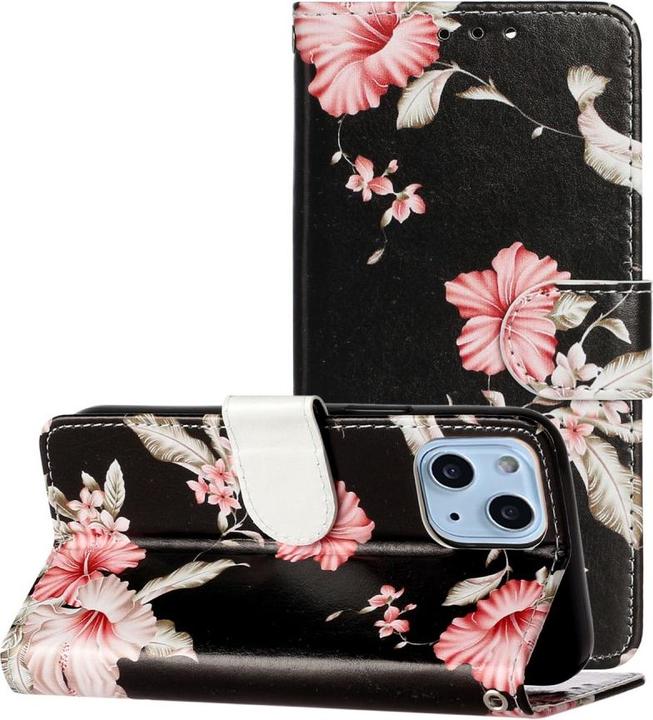 Actual product image Ueli Express iPhone 13 Mini Book Case Case with Card Holder Retro Flowers (Apple iPhone 13 mini)