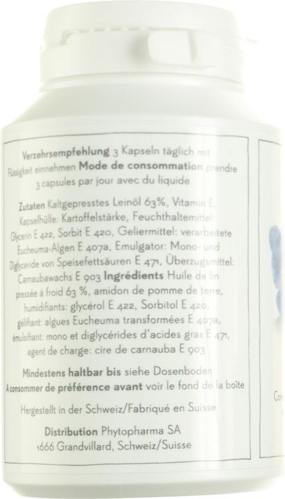 Nährwerte und Zutaten Phytopharma Omega 3 (190 Stück, Kapseln, 170 g)