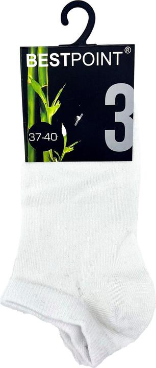 Immagine prodotto JTI Calzini di bambù, bianchi - confezione da 3 pezzi (confezione da 3, 37 - 40, 41 - 45)