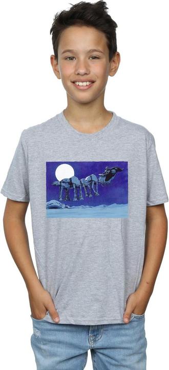 Immagine prodotto Star Wars Christmas AT-AT Sleigh Maglietta Ragazzi (152, 158)
