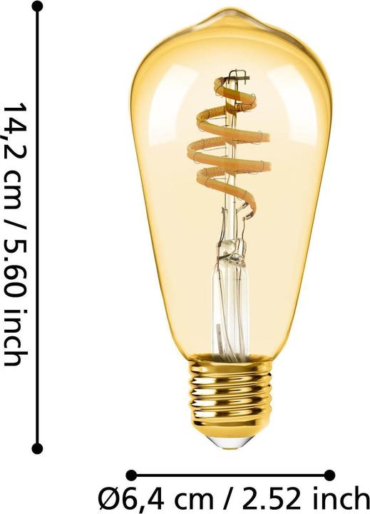 Produktbild EGLO Leuchtmittel (E27, 4.90 W, 360 lm, 1 x, G)