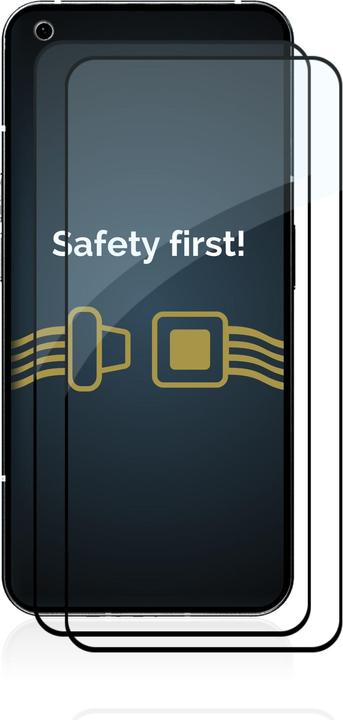 Actual product image Savvies Full-screen armoured glass screen protector (2 Piece, Nothing Phone (1))