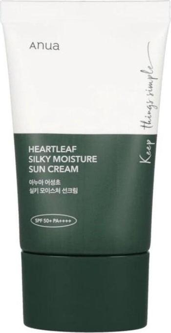 Anua Heartleaf Silky Moisture Sun Cream (Sun cream face, SPF 50+, 50 ml)