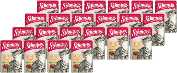 Actual product image Schmusy Wet food Ragout Kitten Turkey Sauce, 22 x 100 g (Puppy + kitten, 22 pcs., 2470 g)