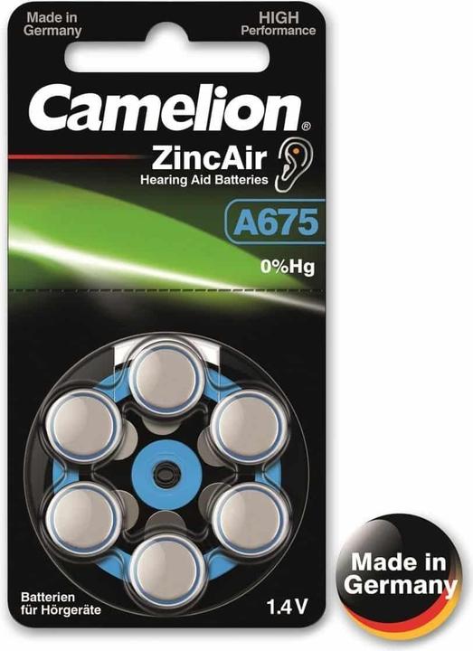 Produktbild Camelion A675 - Einwegbatterie - PR44 - Zink-Luft - 1,4 V - 6 Stück(e) - Silber (5 Stk., PR44, 620 mAh)