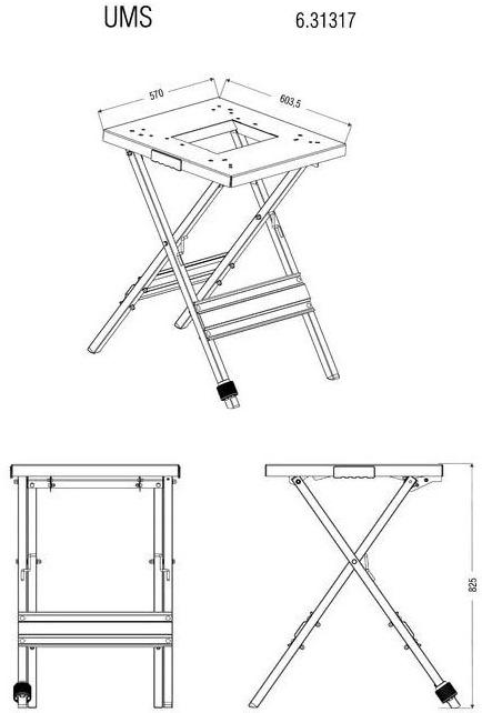 Produktbild Metabo Maschinenständer UMS (57 cm, 60 cm)
