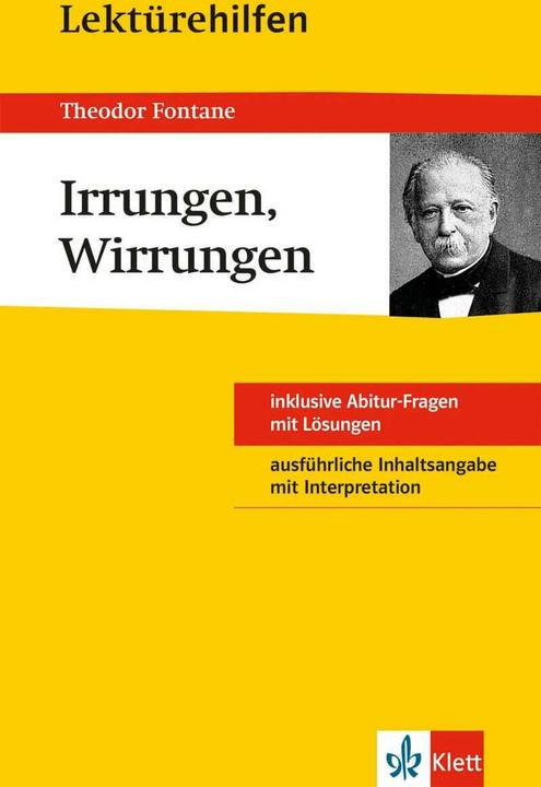 Image du produit Lektürehilfen Irrungen, Wirrungen (Allemand, Michael Bengel, Theoder Fontane, 2006)