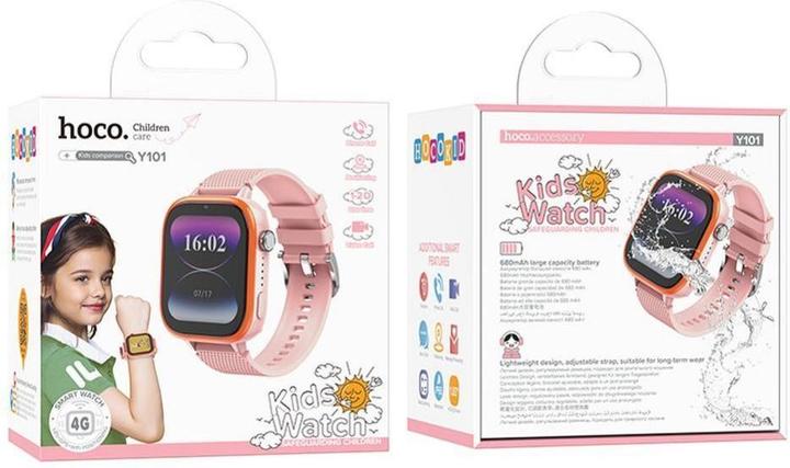 Immagine prodotto Hoco Headphone with microphone smartwatch for kids with call function 4G Y101 pink (4G)