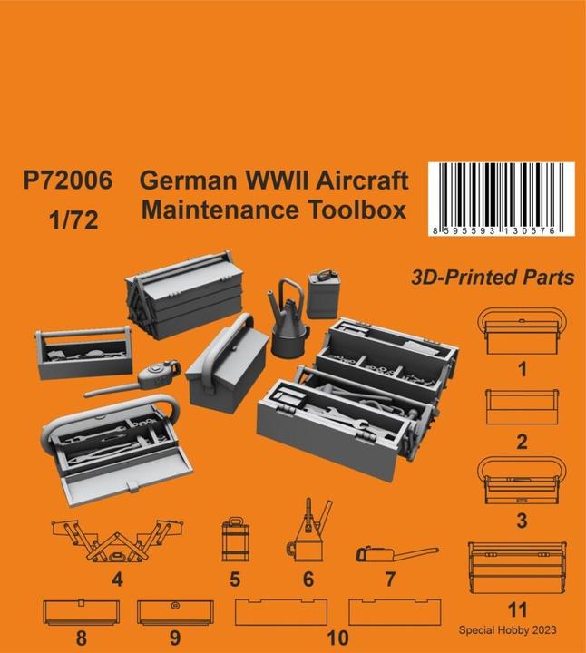 Actual product image CMK German WWII Aircraft Maintenance Toolbox 1/72