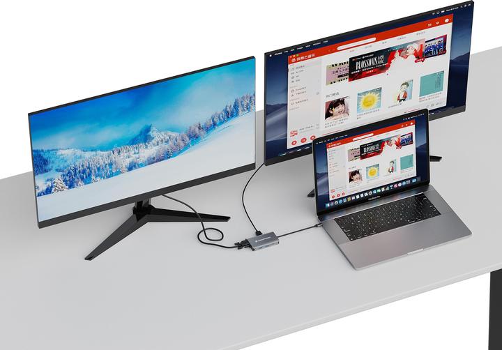 Actual product image Conceptronic Dock USB-C->HDMI,VGA,GbE,3xUSB3.0,100WPD 0.25m (USB-C, 6 Ports)