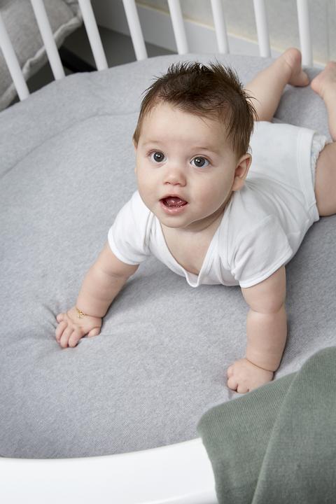 Actual product image Meyco Playpen insert rond Knit basic grey melange (95 cm, 95 cm)