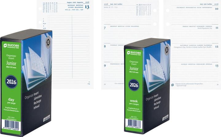 Produktbild Succes Junior Jahresinhalt komplett Januar - Dezember (8 x 12.5 cm, Deutsch, Englisch, Italienisch, Französisch)