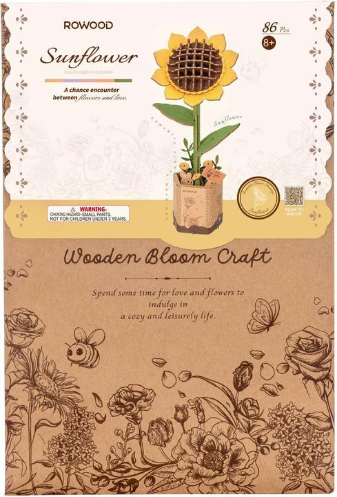 Image du produit Robotime Tournesol - Fleur en bois en kit