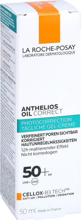 Produktbild La Roche Posay Anthelios Oil Correct Gel-Creme 50+ (Sonnencreme Gesicht, SPF 50+, 50 ml, 94 g)