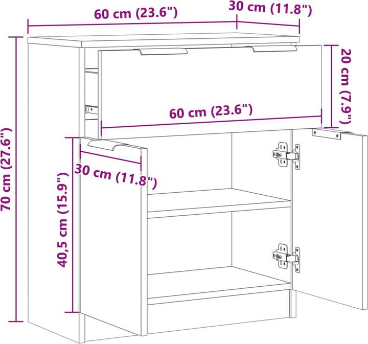 Image du produit VidaXL Buffet (60 x 30 x 70 cm)