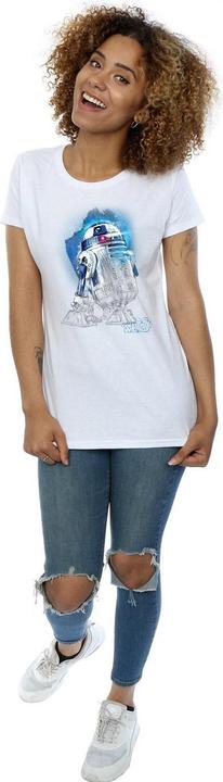 Actual product image Star Wars Womens/Ladies The Last Jedi R2-D2 Brushed Cotton T-Shirt (XL)