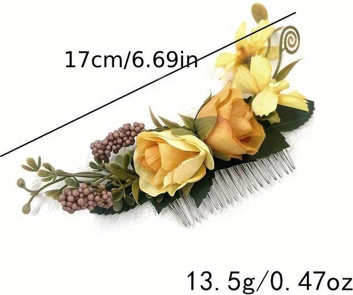 Produktbild Activity Board Modellierung Stoff Blume Haar Kamm elegant Bräute Kopfschmuck Platten Haarschmuck