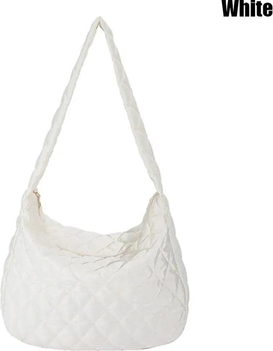 Actual product image Only-Bags.Store Large Capacity Quilted Bag Winter Warm Lightweight Down Cotton Padded Plaid