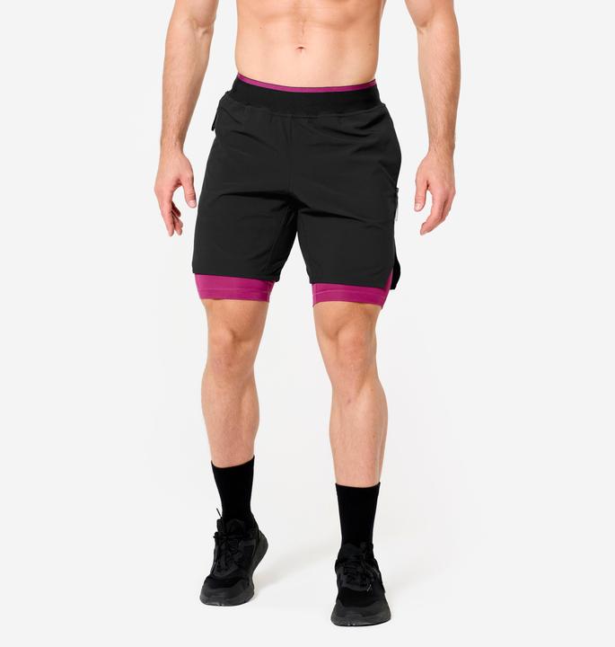 Immagine prodotto Domyos Shorts Herren Performance atmungsaktiv leicht Celliant - schwarz/violett (XL)