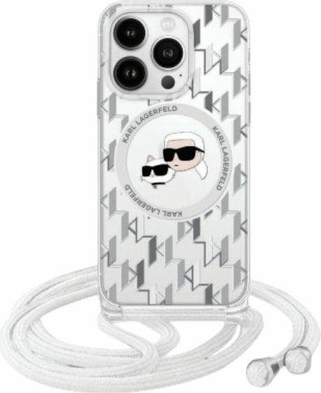 Actual product image Karl Lagerfeld KLHMP16XHCKLCT iPhone 16 Pro Max 6.9" transparent hardcase IML Crossbody Monogra (Apple iPhone 16 Pro Max)