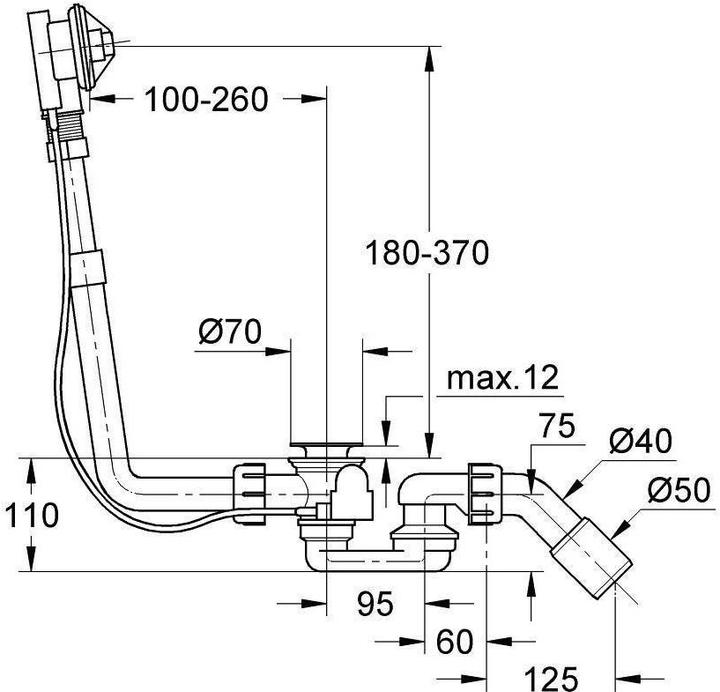 Actual product image Grohe Talento bath waste and overflow set (Overflow set, 1 1/2“)