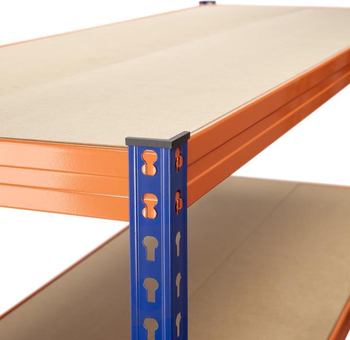 Produktbild Avasco Schwerlastregal Robus 400 blau orange 1800x1800x600 mm 4 Bden Tragkraft 1600 kg
