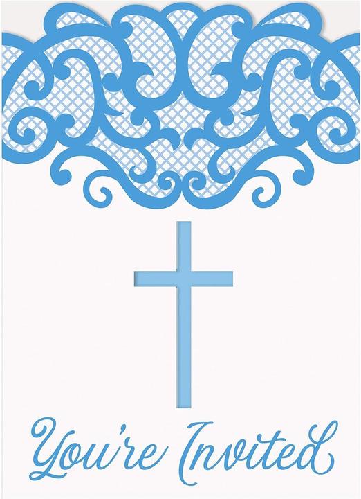 Actual product image Unique Party You're Invited First Holy Communion Invitations (Pack of 8) (8 pcs.)