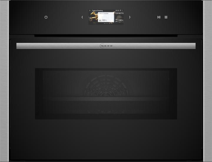 Actual product image Neff N 90, Built-in compact oven with microwave function, 60 x 45 cm, Stainless steel, C24MS31N0
