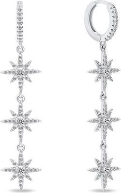 Produktbild Brilio Silver - Long silver earrings Star EA791W