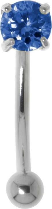 Actual product image Bijouteria Eyebrow Pin (Zirconia, Surgical steel 316L, Silver 925)