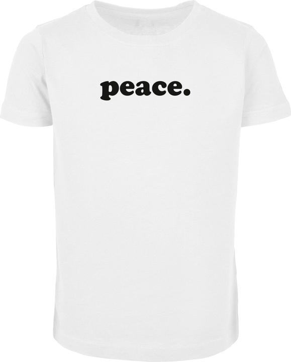 Merchcode Girls Peace - Wording Peace White Short Sleeve Tee - 174551