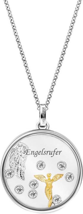 Actual product image Engelsrufer Silver necklace with gold angel and ERN-LENS-AN-BIG zircons (925 silver)