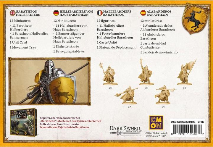 Immagine prodotto Cmon Song of Ice & Fire - Alabardieri Baratheon (Alabardieri della Casa Baratheon) (Tedesco)
