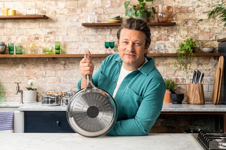 Immagine prodotto Tefal Padella in acciaio inox Jamie Oliver Cook Smart (24 cm, Padella per friggere, Acciaio inossidabile)