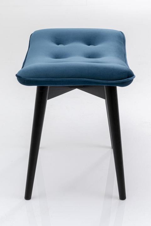 Actual product image Kare Design Stool Black Vicky Velvet Petrol 46x59cm (59 cm)