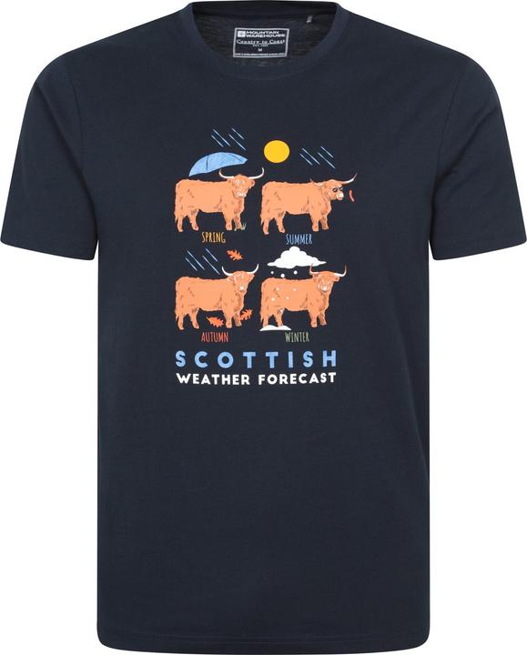 Actual product image Mountain Warehouse Mens Scottish Weather Forecast Graphic T-Shirt (XS)