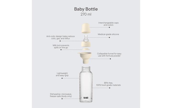 Immagine prodotto Bibs Bottiglia anticolica in silicone 270 ml a flusso medio per bambini blu (270 ml)