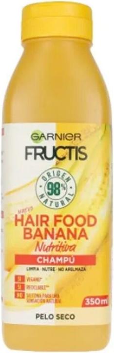 Produktbild Garnier Fructis Hair Food Banana Nourishing Shampoo 350 ml (350 ml, Flüssiges Shampoo)